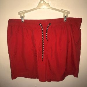 Nordstrom Trail red swim trunk baywatch